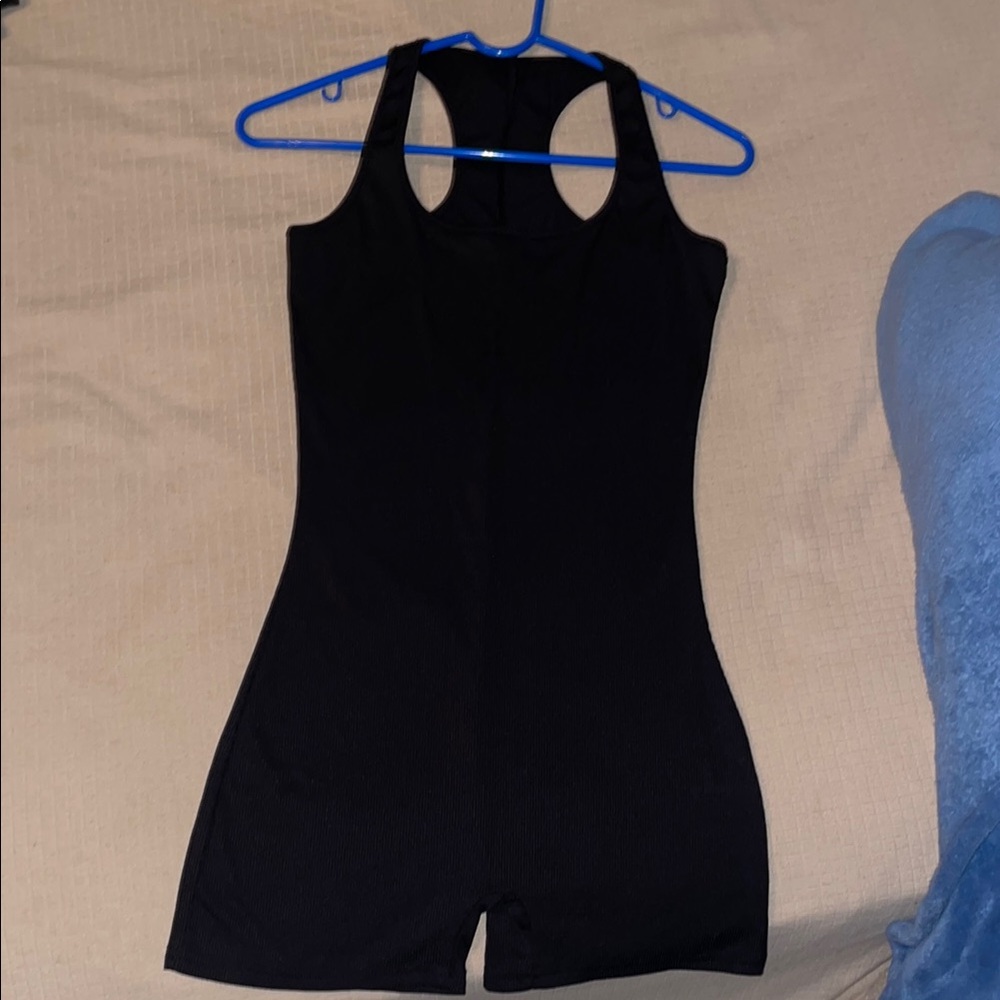 SHEIN Black Bodysuit One Piece with Racerback